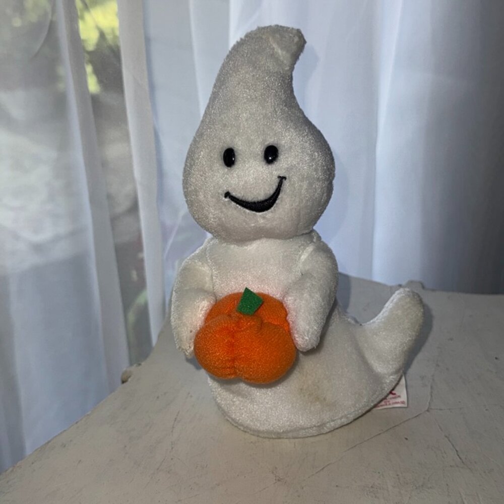 TY BEANIE BOOS HALLOWEEN Casper the Ghost Spooky Ty Halloweenie Beanie Retired